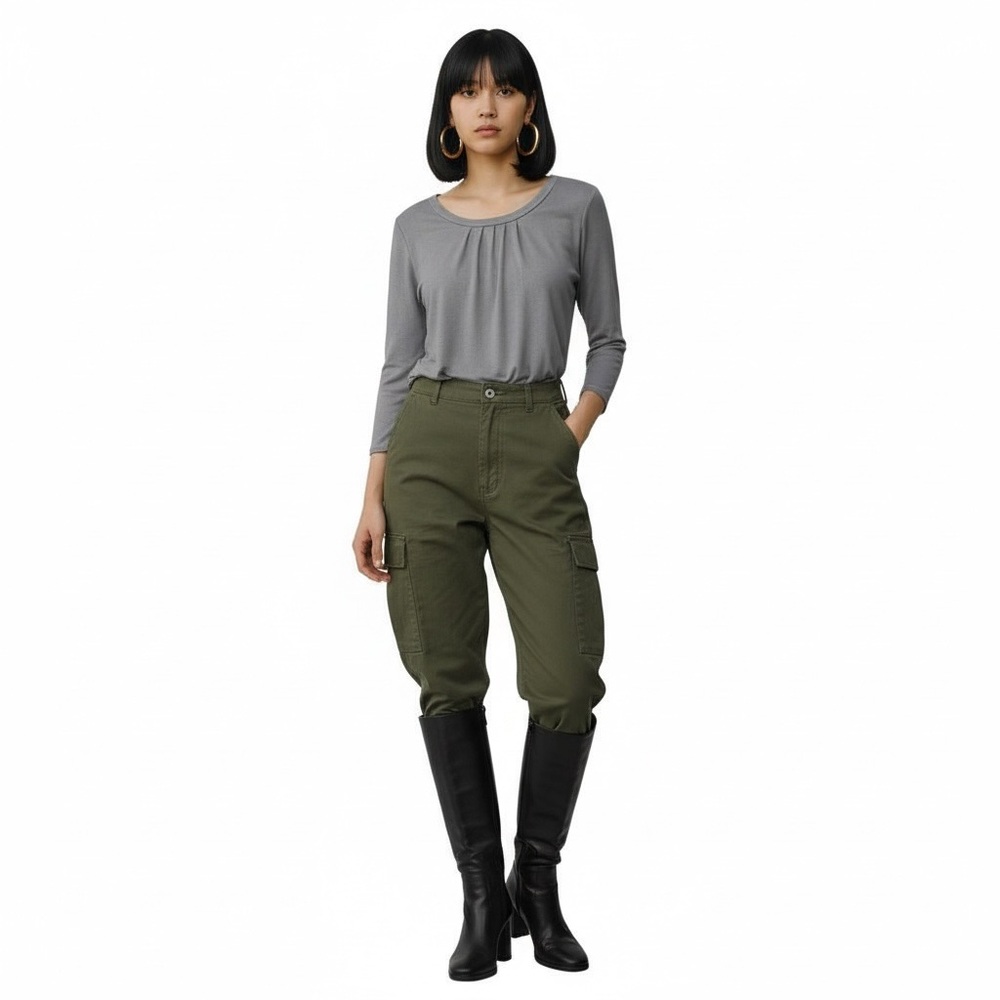 Ann Taylor Petite Long Sleeve Boat Neck Top